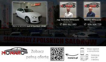 Audi A3 Sportback S-Tronic SPORT • SALON POLSKA 2018 • Serwis ASO • Gwarancja full