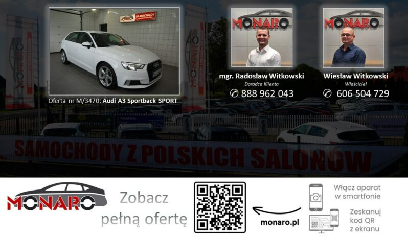 Audi A3 Sportback S-Tronic SPORT • SALON POLSKA 2018 • Serwis ASO • Gwarancja full