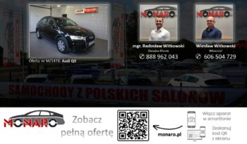 Audi Q3 2.0 TDI 150KM • SALON POLSKA 2018 • 89.000 km Serwis ASO • Gwarancja full