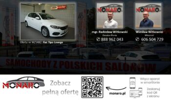 Fiat Tipo LOUNGE 1.4 T-Jet 120KM • SALON POLSKA 2018 • Serwis ASO Fiat Gwarancja full