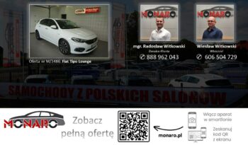 Fiat Tipo LOUNGE 1.4 T-Jet 120KM • SALON POLSKA 2018 • Serwis ASO Fiat Gwarancja full