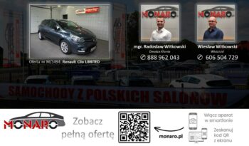 Renault Clio LIMITED Navi 1.5 dCi 90KM • SALON POLSKA 2018 • Serwis ASO • Gwarancja full