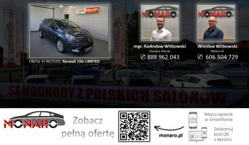 Renault Clio LIMITED Navi 1.5 dCi 90KM • SALON POLSKA 2018 • Serwis ASO • Gwarancja full