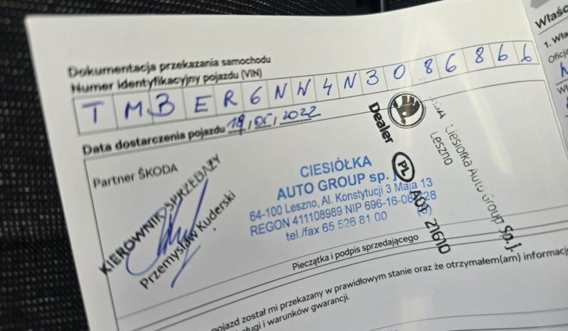Škoda Scala STYLE Race Blue Salon Polska 2022 Serwis ASO GWARANCJA 3 LATA FV 23% full
