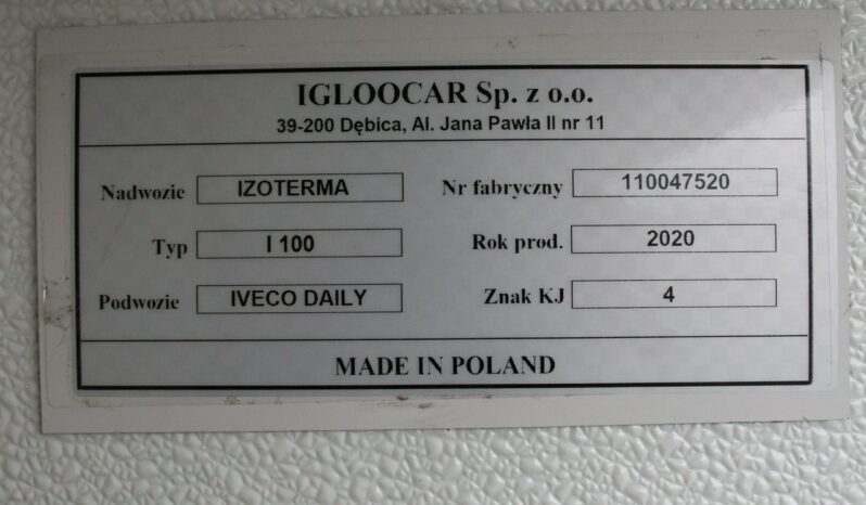 Iveco Daily 35S16H3 IGLOOCAR IZOTERMA 3.0 HPI Salon PL GWARANCJA SelectCar+ FV 23% full