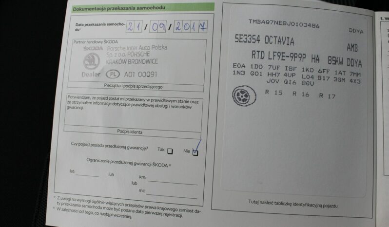 Škoda Octavia AMBITION 1.6 TDI 115KM Salon Polska GWARANCJA RAPORT SelectCar+ FV 23% full