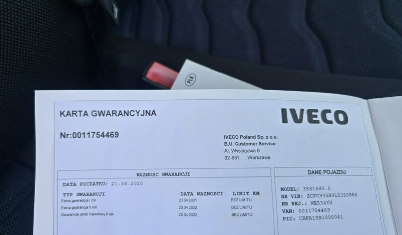 Iveco Daily 35S16H3 IGLOOCAR 3.0 HPI Salon Polska Sprzedaje 1 właściciel FV 23% full
